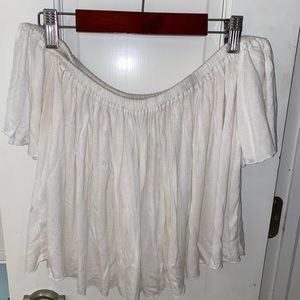 White off the shoulder top